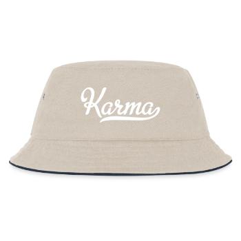 Karma - Kinder Bucket Hat - Natur/Navy - Vorne