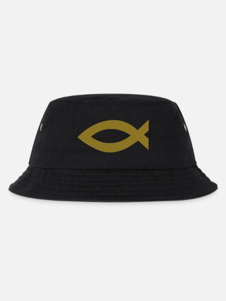 jesus fisch - Kinder Bucket Hat - Schwarz