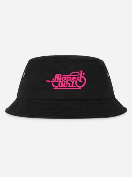 Moped Girl / Mopedgirl (V1) - Kids’ Bucket Hat - black