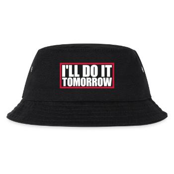 do it tomorrow Zitat - Kinder Bucket Hat - Schwarz - Vorne