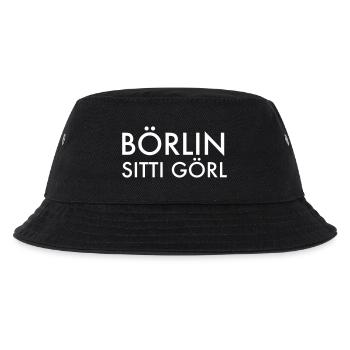 Berlin Berlinerin Girl City Stadt Humor Sprüche - Kinder Bucket Hat - Schwarz - Vorne