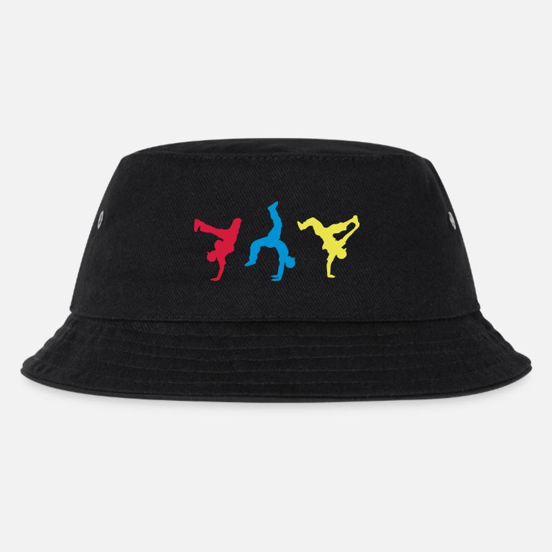 bboys colorfull - Kinder Bucket Hat - Schwarz