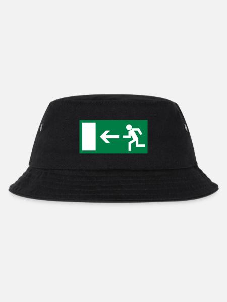 notausgang - Kinder Bucket Hat - Schwarz