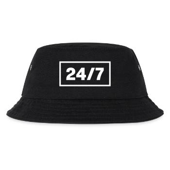24/7 - Kinder Bucket Hat - Schwarz - Vorne
