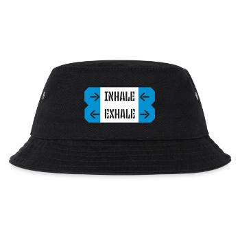 inhale exhale yoga Zitat - Kinder Bucket Hat - Schwarz - Vorne