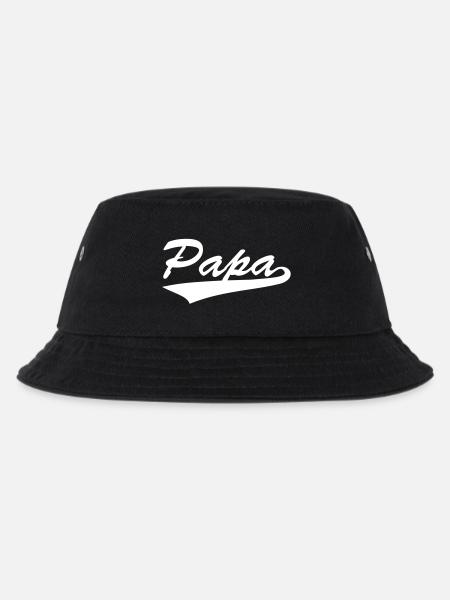 Papa - Kinder Bucket Hat - Schwarz