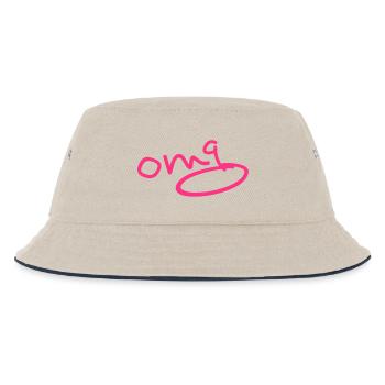 OMG - Kids’ Bucket Hat - ecru/navy - Front