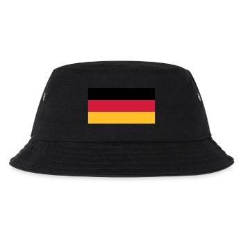Deutschlandflagge - Kinder Bucket Hat - Schwarz - Vorne