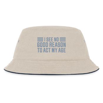 to act my age - Kinder Bucket Hat - Natur/Navy - Vorne