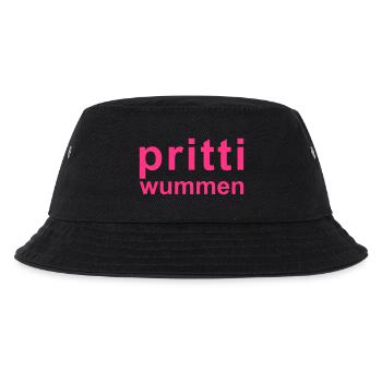 pritti wummen - Kinder Bucket Hat - Schwarz - Vorne