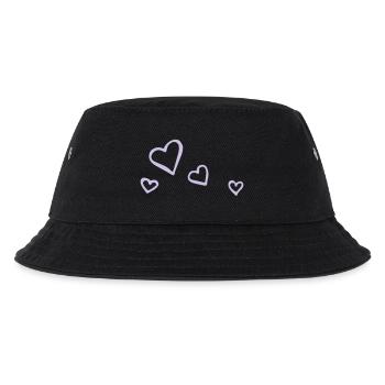 Herzen hochzeitstag Heirat - Kinder Bucket Hat - Schwarz - Vorne