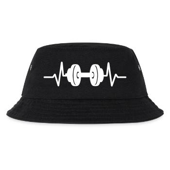 Herzschlag Bodybuilding Bodybuilding Fitness Sport - Kinder Bucket Hat - Schwarz - Vorne