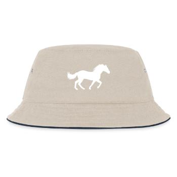 Conception de silhouette de cheval de course - Bob Enfant - blanc cassé/bleu marine - Devant