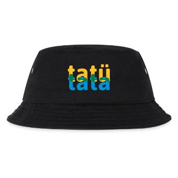 tatü tata Sirene abstrakte Wörter - Kinder Bucket Hat - Schwarz - Vorne