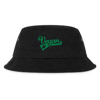 Vegan - Kinder Bucket Hat - Schwarz - Vorne