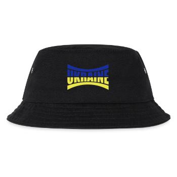 Flagge Balken Ukraine - Kinder Bucket Hat - Schwarz - Vorne