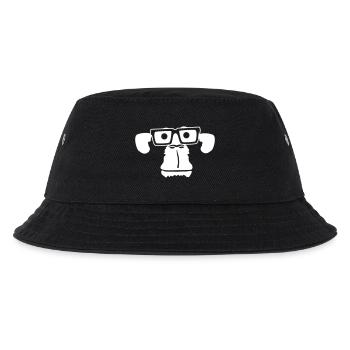 Schlauer Nerd Affe Kopf Hornbrille Geek Gesicht - Kinder Bucket Hat - Schwarz - Vorne
