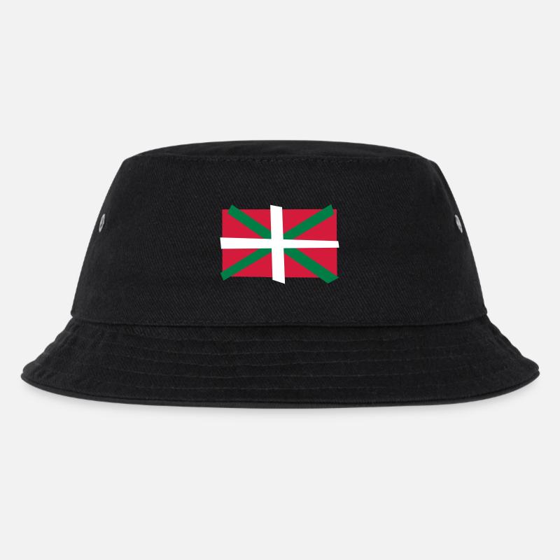 Baskische Flagge - Kinder Bucket Hat - Schwarz