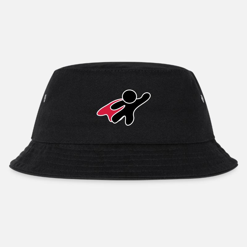 Superhero - Kinder Bucket Hat - Schwarz