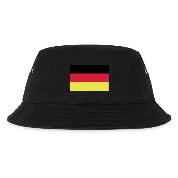Deutschland Fahne Flagge - Kinder Bucket Hat - Schwarz - Vorne