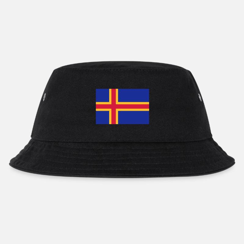 drapeau_aland - Kinder Bucket Hat - Schwarz