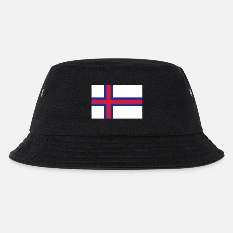 drapeau_iles_feroe - Kids’ Bucket Hat - black