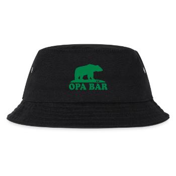 OPA BAER (BÄR) - Kinder Bucket Hat - Schwarz - Vorne