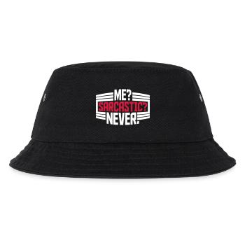 me sarcastic never Zitat - Kinder Bucket Hat - Schwarz - Vorne