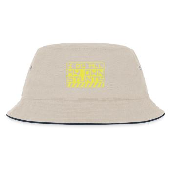 all my own stunts - Kinder Bucket Hat - Natur/Navy - Vorne