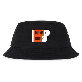 dump him Zitat Logo - Kinder Bucket Hat - Schwarz - Vorne