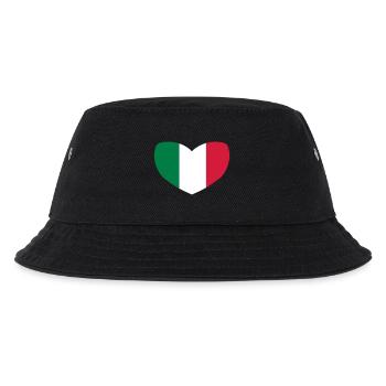 Italian Flag Heart - Kids’ Bucket Hat - black - Front