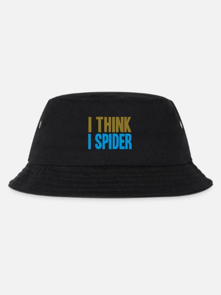 ICH GLAUB ICH SPINNE (DENGLISCH) - Kinder Bucket Hat - Schwarz