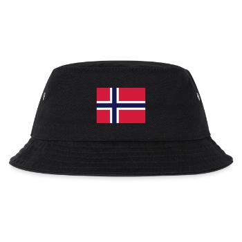 Nationalflagge von Norwegen - Kinder Bucket Hat - Schwarz - Vorne