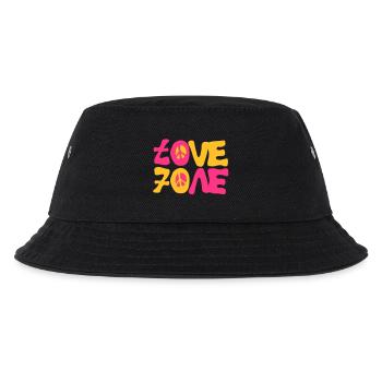 lieben Friedens siebziger 70 - Kinder Bucket Hat - Schwarz - Vorne
