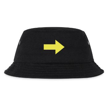 Gelber Pfeil - Kinder Bucket Hat - Schwarz - Vorne