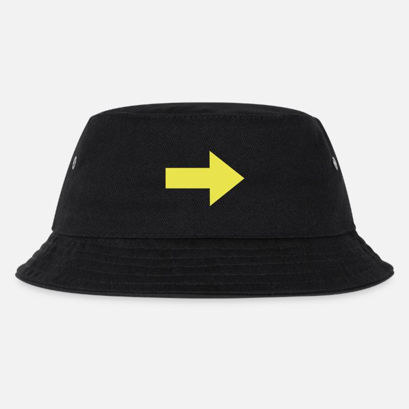Gelber Pfeil - Kinder Bucket Hat - Schwarz