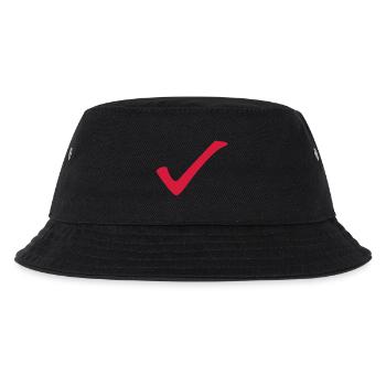 Check - Haken - Kinder Bucket Hat - Schwarz - Vorne