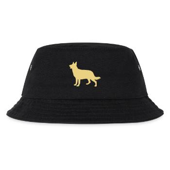 Hund, Dog, Chien, Perro, Cane, Hond - Kinder Bucket Hat - Schwarz - Vorne