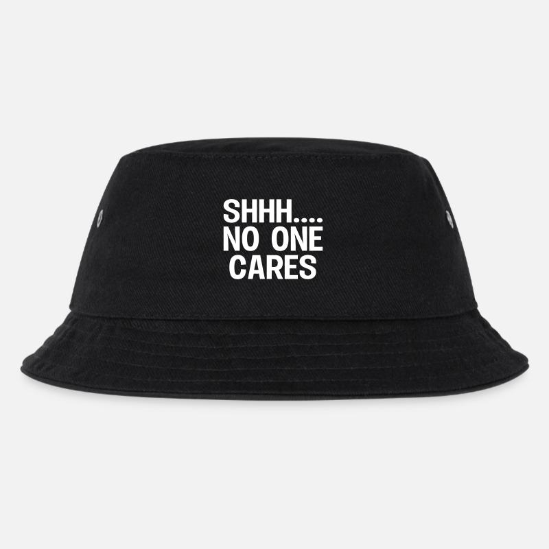 SHH... No one cares - Kinder Bucket Hat - Schwarz