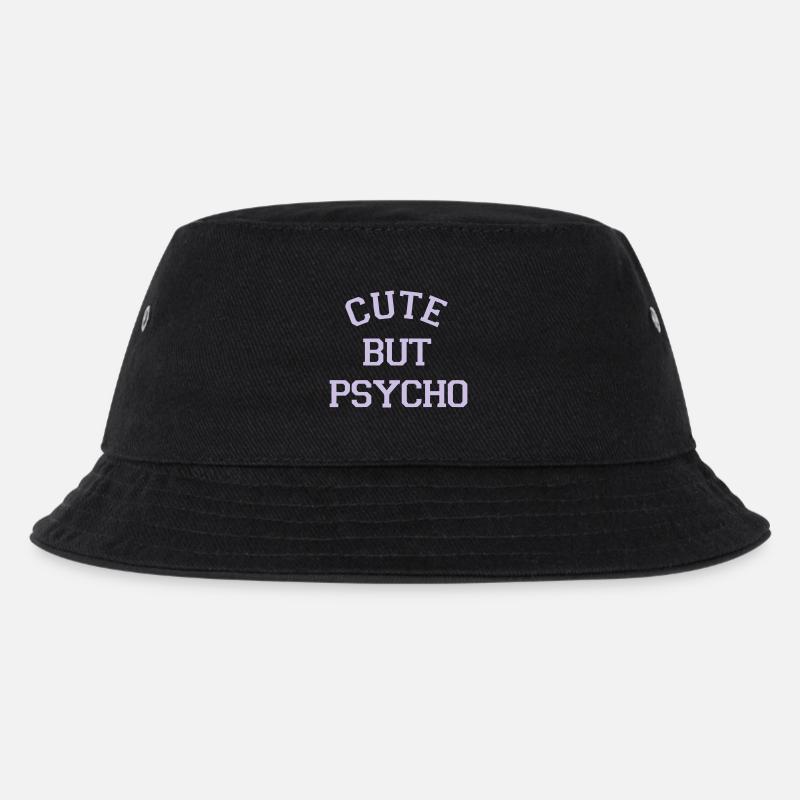 CUTE BUT PSYCHO - Bucket Hat til børn - sort