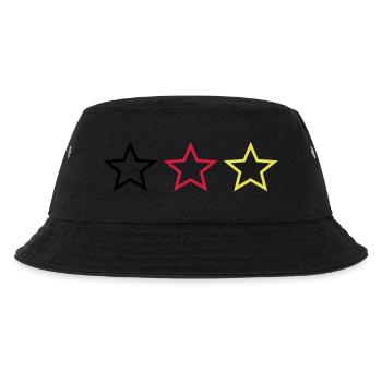 Fußball Stern Deutschland - Kinder Bucket Hat - Schwarz - Vorne