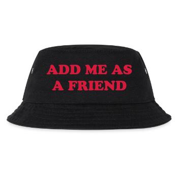 ADD ME AS A FRIEND - Kinder Bucket Hat - Schwarz - Vorne