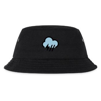 Unwetter, Gewitterwolke Symbol, Icon - Kinder Bucket Hat - Schwarz - Vorne