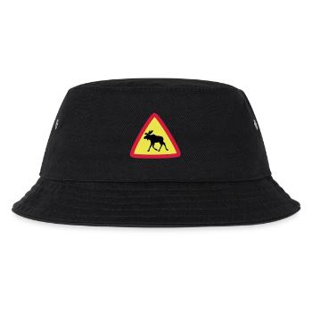 Elk warning 3clr - Kids’ Bucket Hat - black - Front