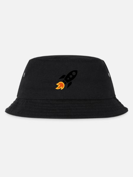 Rakete - Kinder Bucket Hat - Schwarz