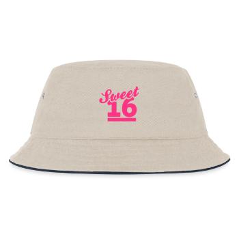 sweet 16 - Kinder Bucket Hat - Natur/Navy - Vorne