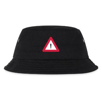 Warndreieck - Kinder Bucket Hat - Schwarz - Vorne