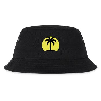 Palme Strand Sonne - Kinder Bucket Hat - Schwarz - Vorne