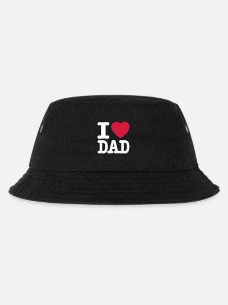 i love dad DE - Kinder Bucket Hat - Schwarz
