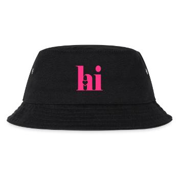 Hi word with heart - Kids’ Bucket Hat - black - Front